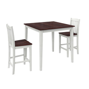 DHP Shiloh 3-Piece Counter Height Dining Set - Rustic Brown