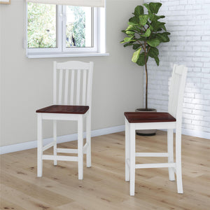 DHP Shiloh Counter Height Stools, Set of 2 - Rustic Brown - Set of 2