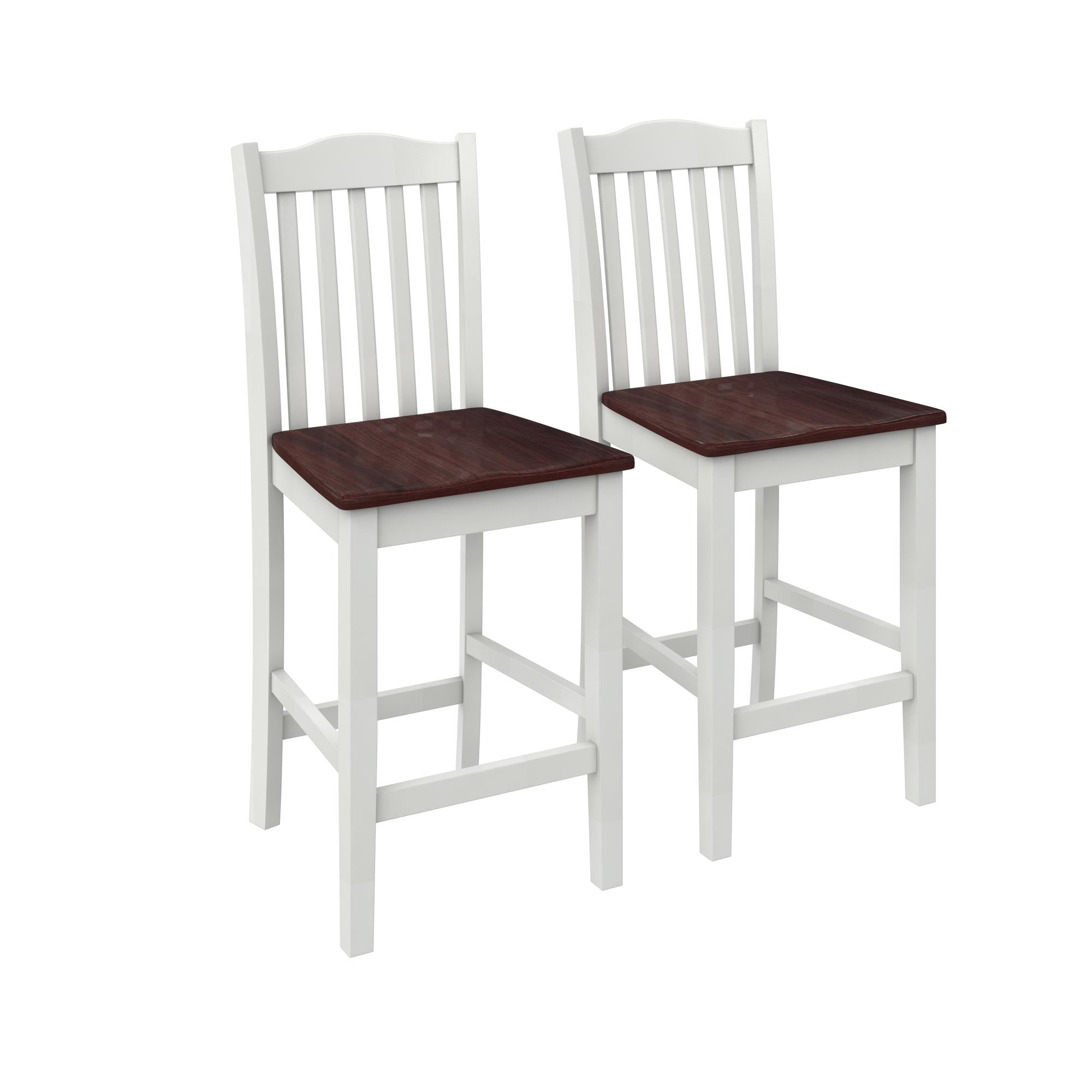 DHP Shiloh Counter Height Stools, Set of 2 - Rustic Brown - Set of 2