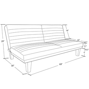 DHP Dillon Futon Sofa Bed - Tan