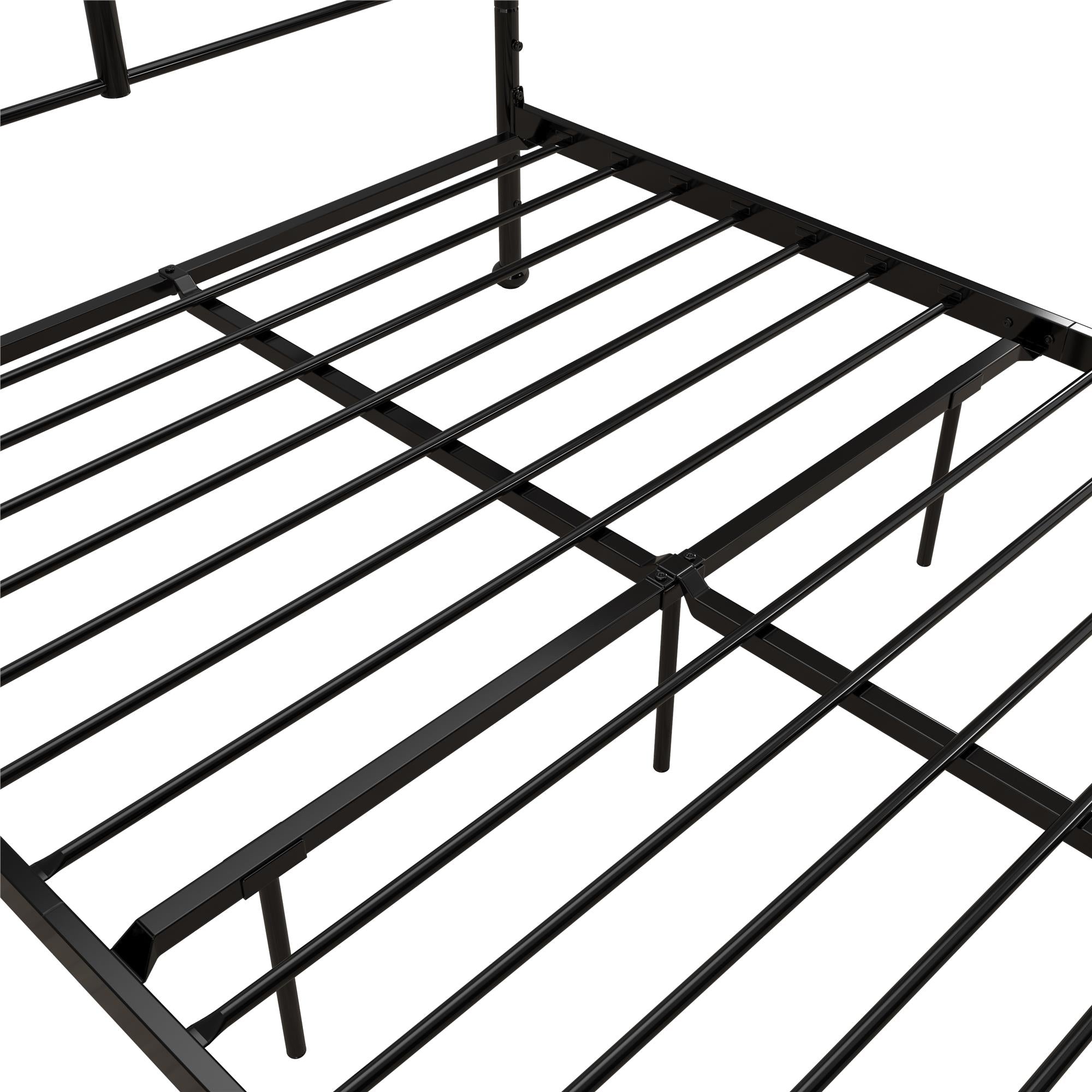 Mr. Kate MacKenzie Adaptable Metal Platform Bed - Black - Full