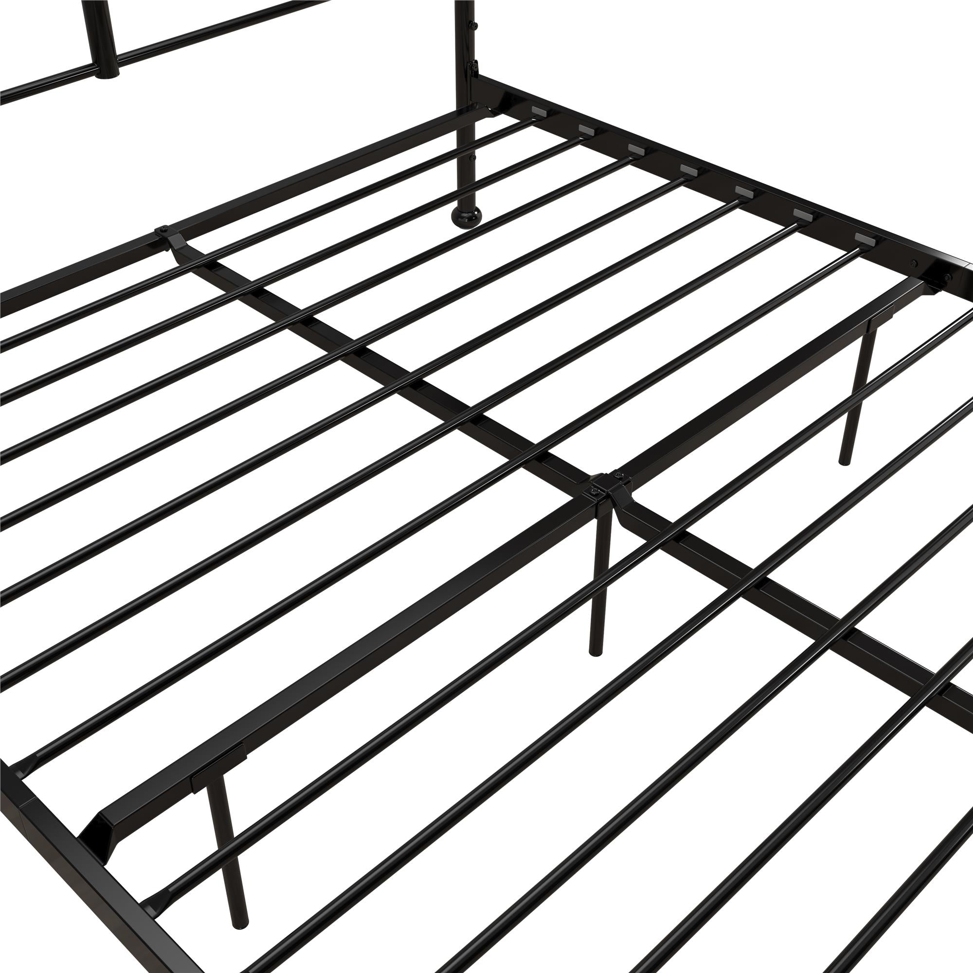 Mr. Kate MacKenzie Adaptable Metal Platform Bed - Black - Queen