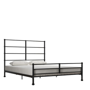 Mr. Kate MacKenzie Adaptable Metal Platform Bed - Black - Queen