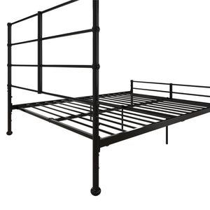 Mr. Kate MacKenzie Adaptable Metal Platform Bed - Black - Queen
