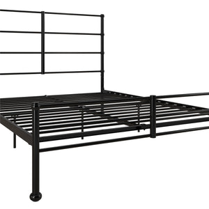 Mr. Kate MacKenzie Adaptable Metal Platform Bed - Black - Queen