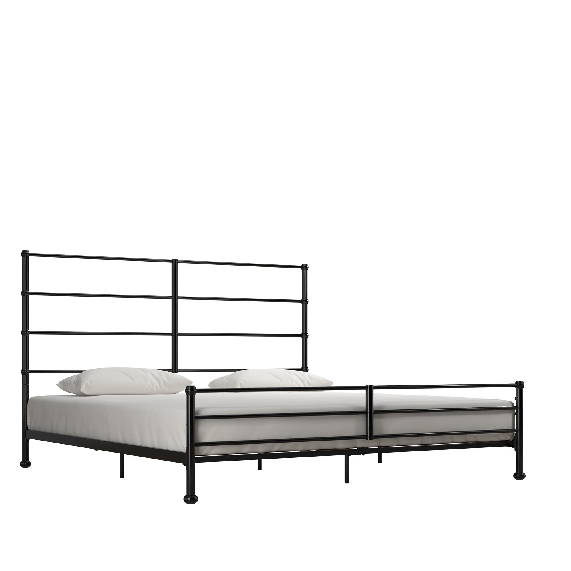 Mr. Kate MacKenzie Adaptable Metal Platform Bed - Black - King