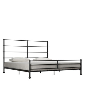 Mr. Kate MacKenzie Adaptable Metal Platform Bed - Black - King