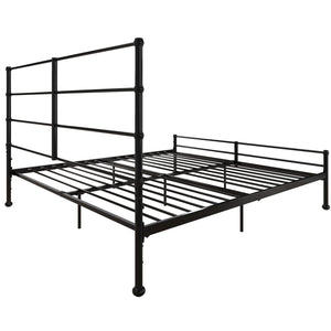 Mr. Kate MacKenzie Adaptable Metal Platform Bed - Black - King