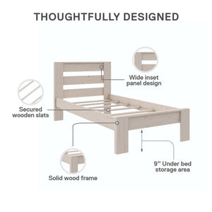 DHP Jaymee Kids' Wood Bed Frame - Sandy Pine - Twin