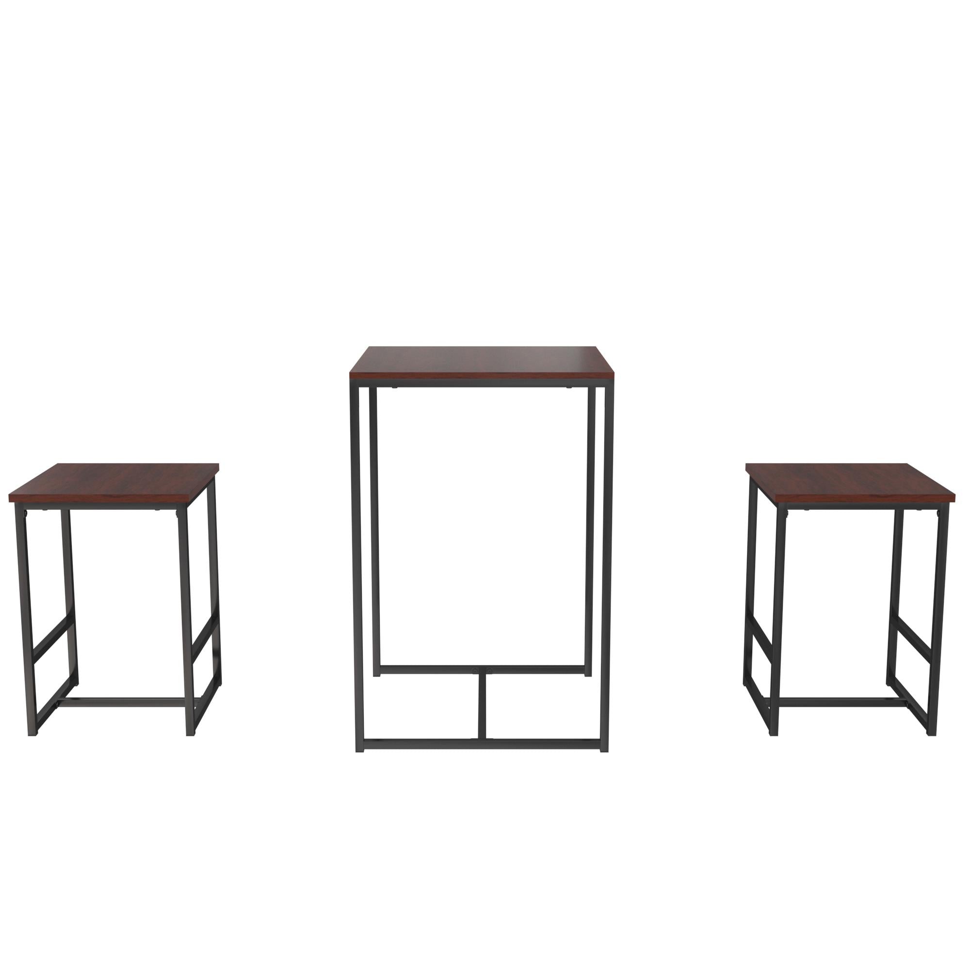 Novogratz Bungalow 3-Piece Dining Set - Black
