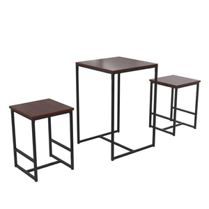 Novogratz Bungalow 3-Piece Dining Set - Black