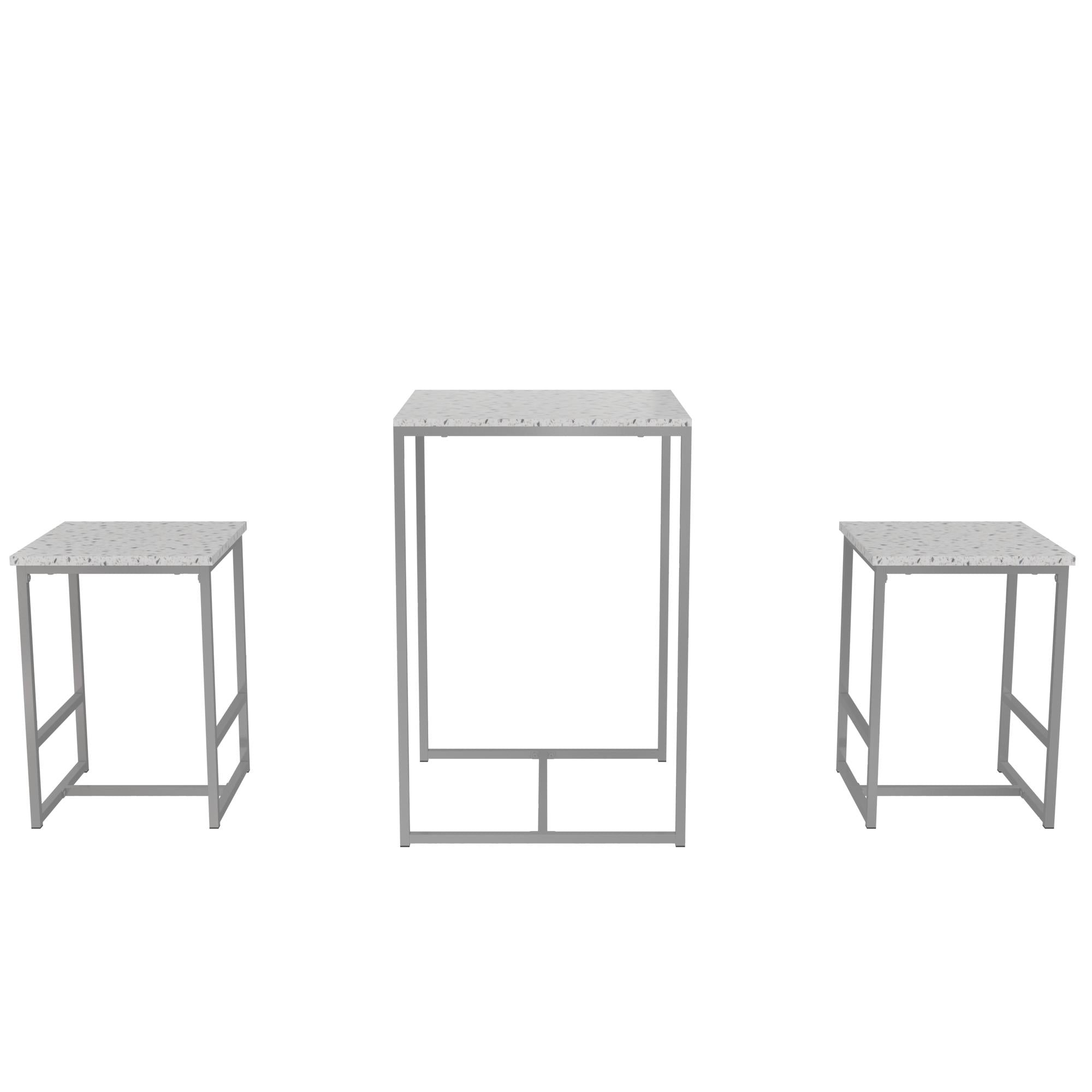 Novogratz Bungalow 3-Piece Dining Set - Gray