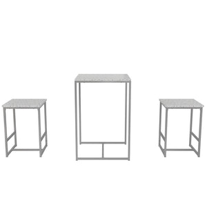 Novogratz Bungalow 3-Piece Dining Set - Gray