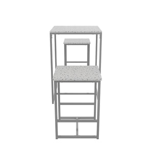 Novogratz Bungalow 3-Piece Dining Set - Gray