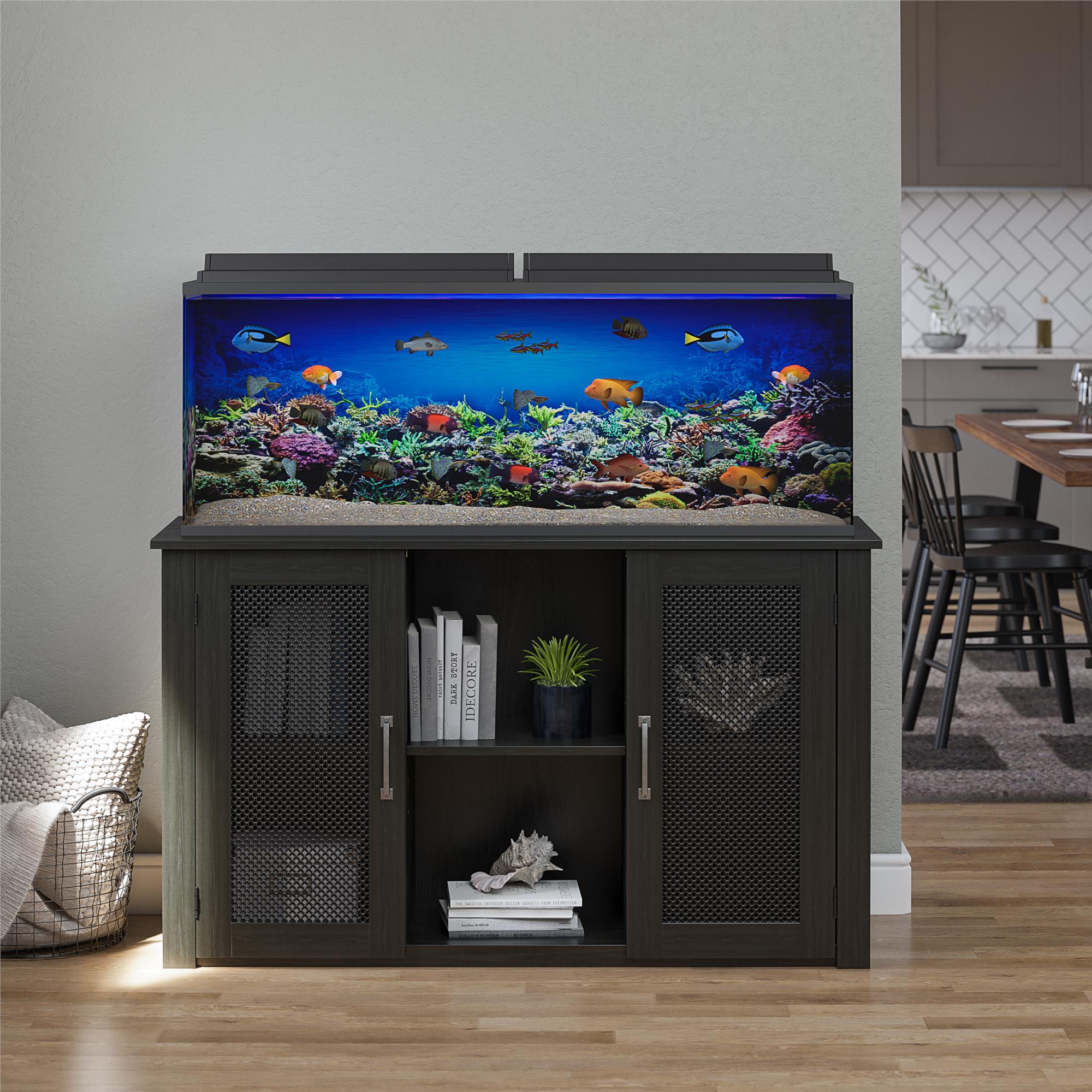 Ollie & Hutch Finnegan 55 Gallon Aquarium or Terrarium Stand - Black Oak - 55 Gallons