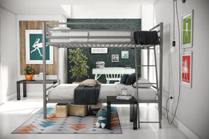 Novogratz Maxwell Metal Bunk Bed - Gray - Twin-Over-Twin