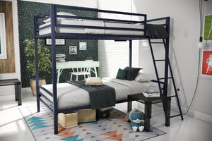 Novogratz Maxwell Metal Bunk Bed - Navy - Twin-Over-Twin