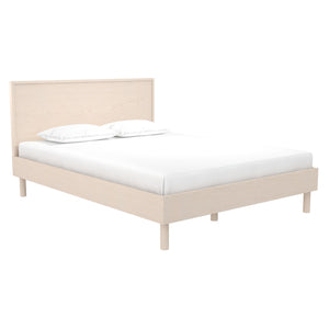 DHP Cologne Wood Bed Frame with Wood Headboard - Light Oak - Queen