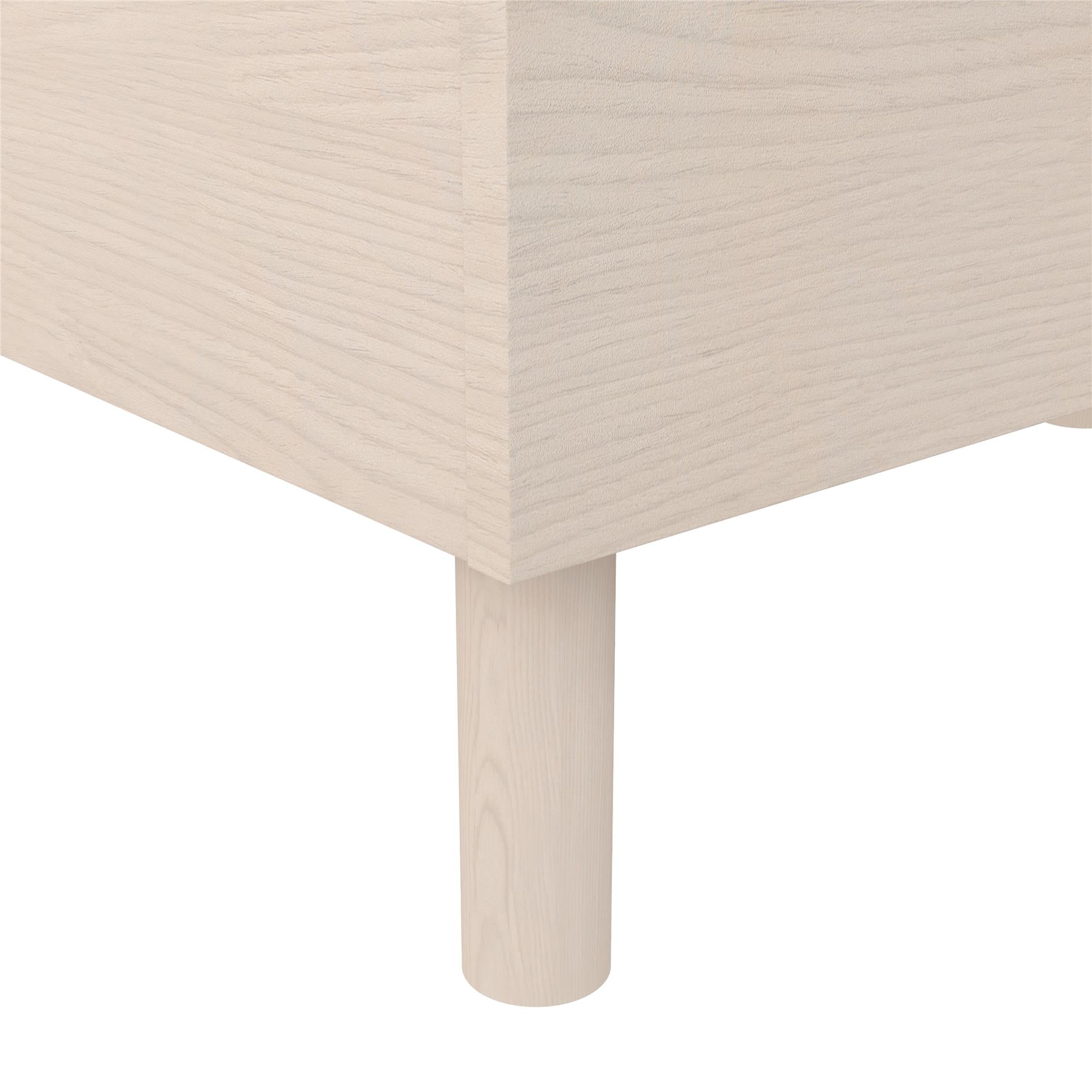 DHP Cologne Wood Bed Frame with Wood Headboard - Light Oak - Queen