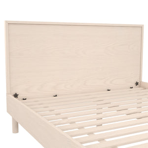 DHP Cologne Wood Bed Frame with Wood Headboard - Light Oak - Queen