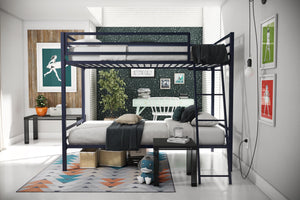 Novogratz Maxwell Metal Bunk Bed - Navy - Twin-Over-Twin