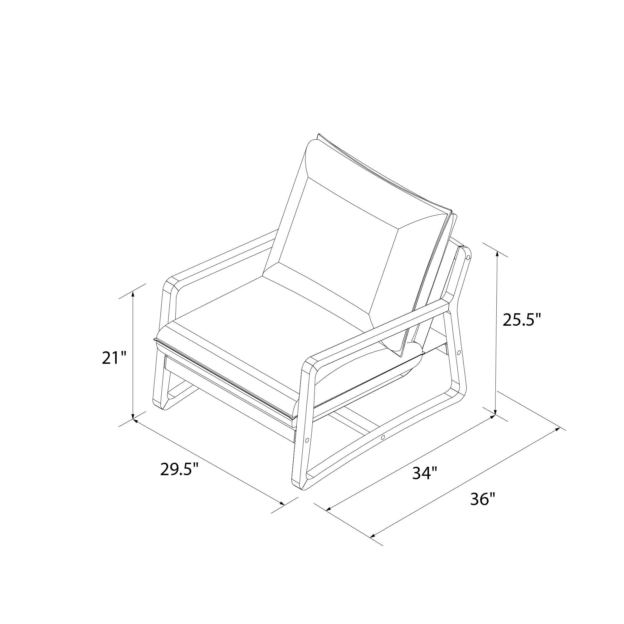 DHP Mira Accent Chair - Navy - 1-Seater