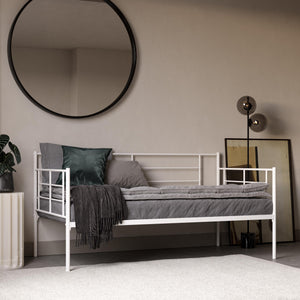 RealRooms Praxis Metal Daybed - White - Twin