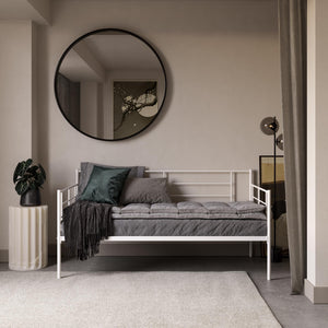 RealRooms Praxis Metal Daybed - White - Twin