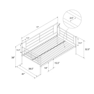 RealRooms Praxis Metal Daybed - White - Twin