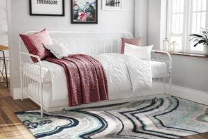 Novogratz Bright Pop Metal Daybed with Trundle - White - Twin