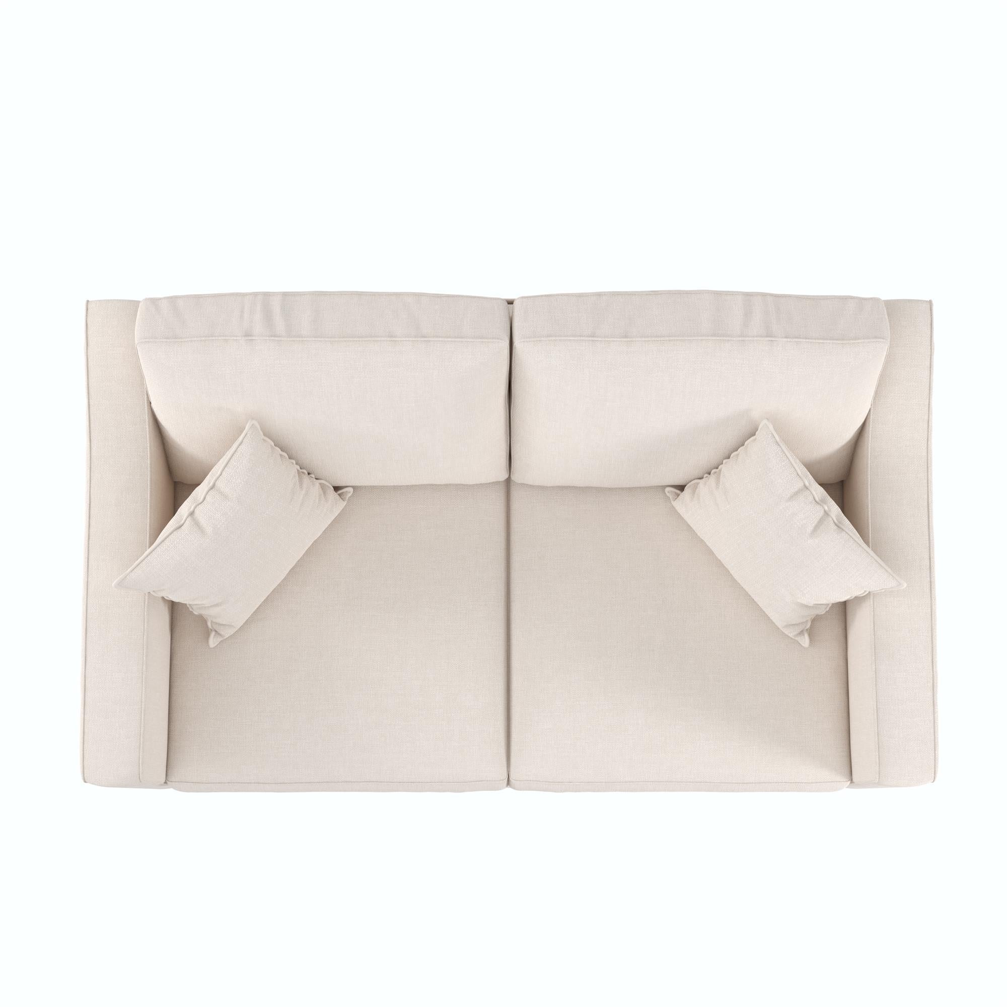 DHP Brooklyn Loveseat - Beige - 2-Seater
