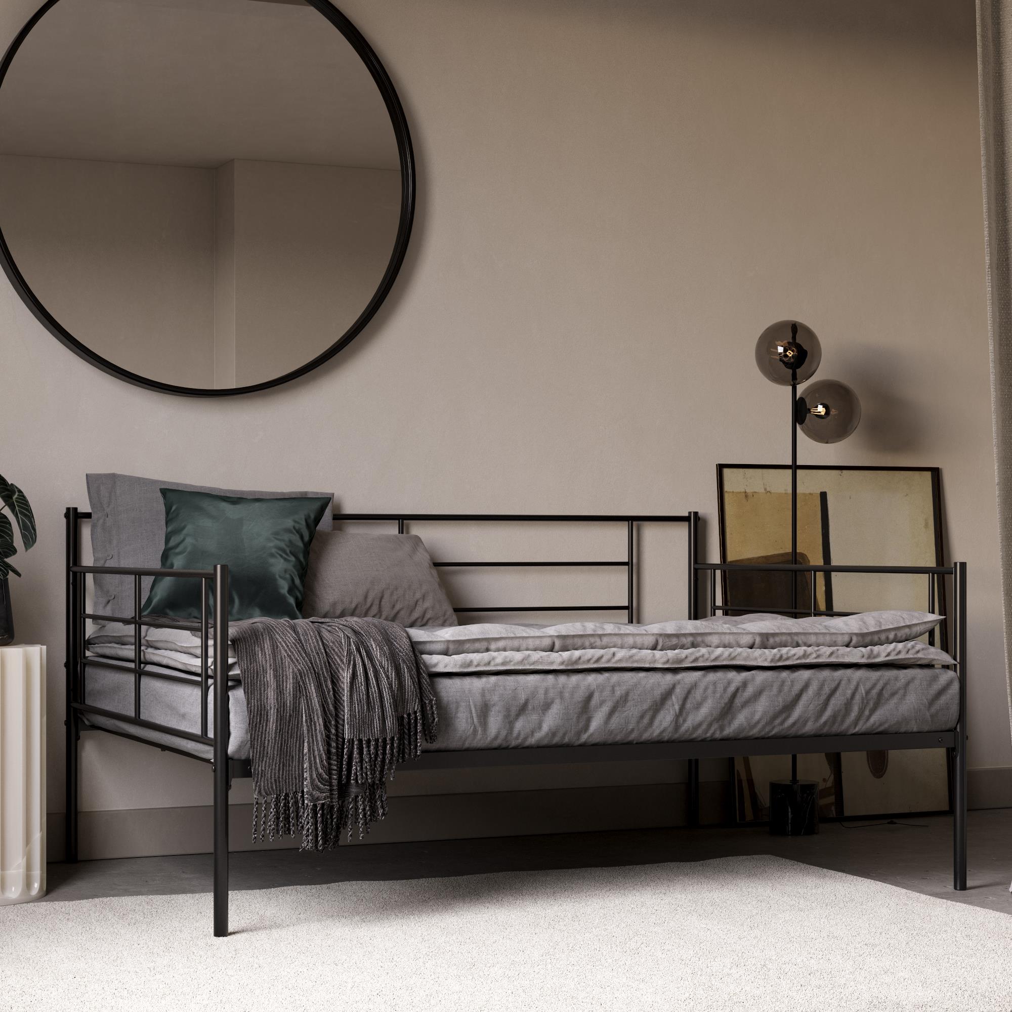 RealRooms Praxis Metal Daybed - Black - Full