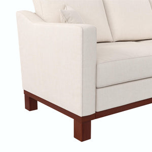 DHP Brooklyn Sofa - Beige - 3-Seater