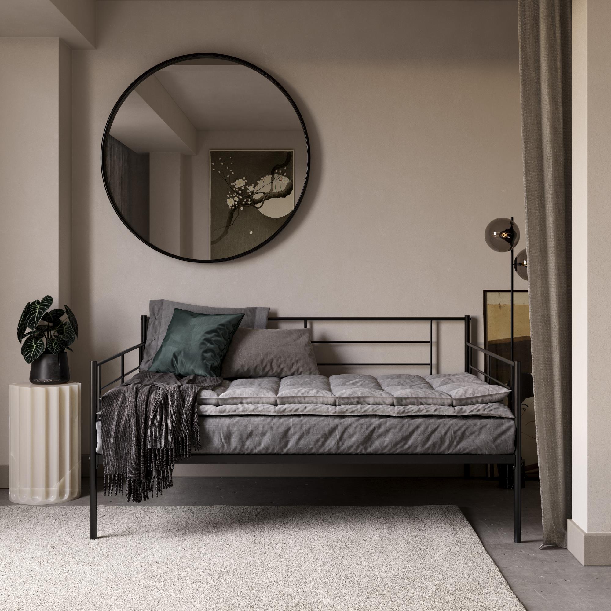 RealRooms Praxis Metal Daybed - Black - Full
