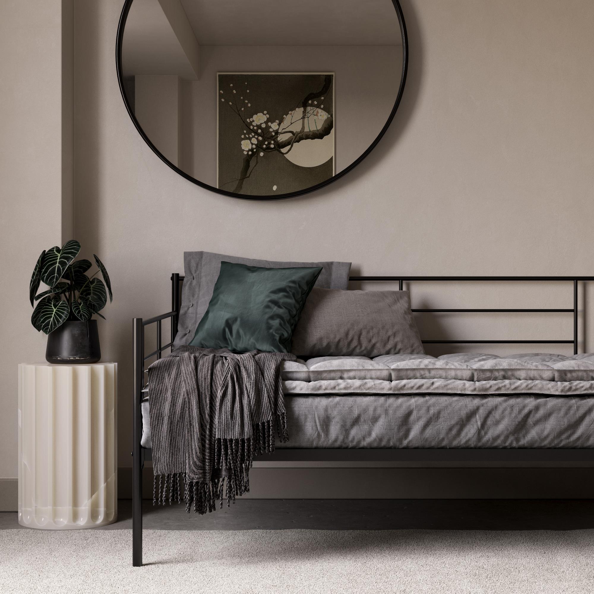 RealRooms Praxis Metal Daybed - Black - Full