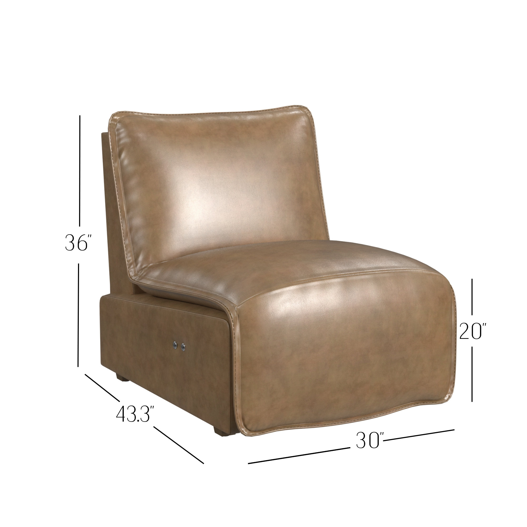 Cortney's Collection Gotham Power Motion Recliner - Acorn