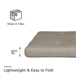 DHP Caddie 6" Futon Mattress - Oatmeal - Full