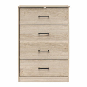 Ameriwood Home BrEZ Build Pearce 4 Drawer Dresser - Blonde Oak - 4 Drawer