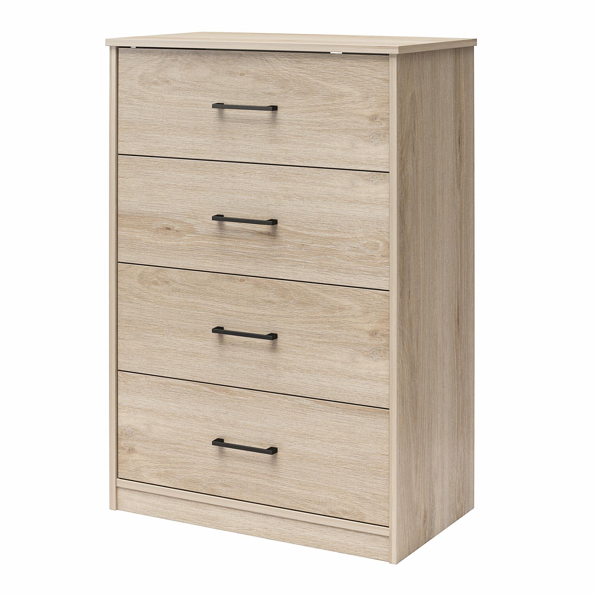 Ameriwood Home BrEZ Build Pearce 4 Drawer Dresser - Blonde Oak - 4 Drawer