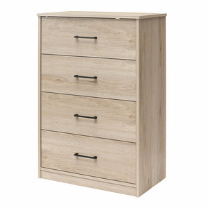 Ameriwood Home BrEZ Build Pearce 4 Drawer Dresser - Blonde Oak - 4 Drawer