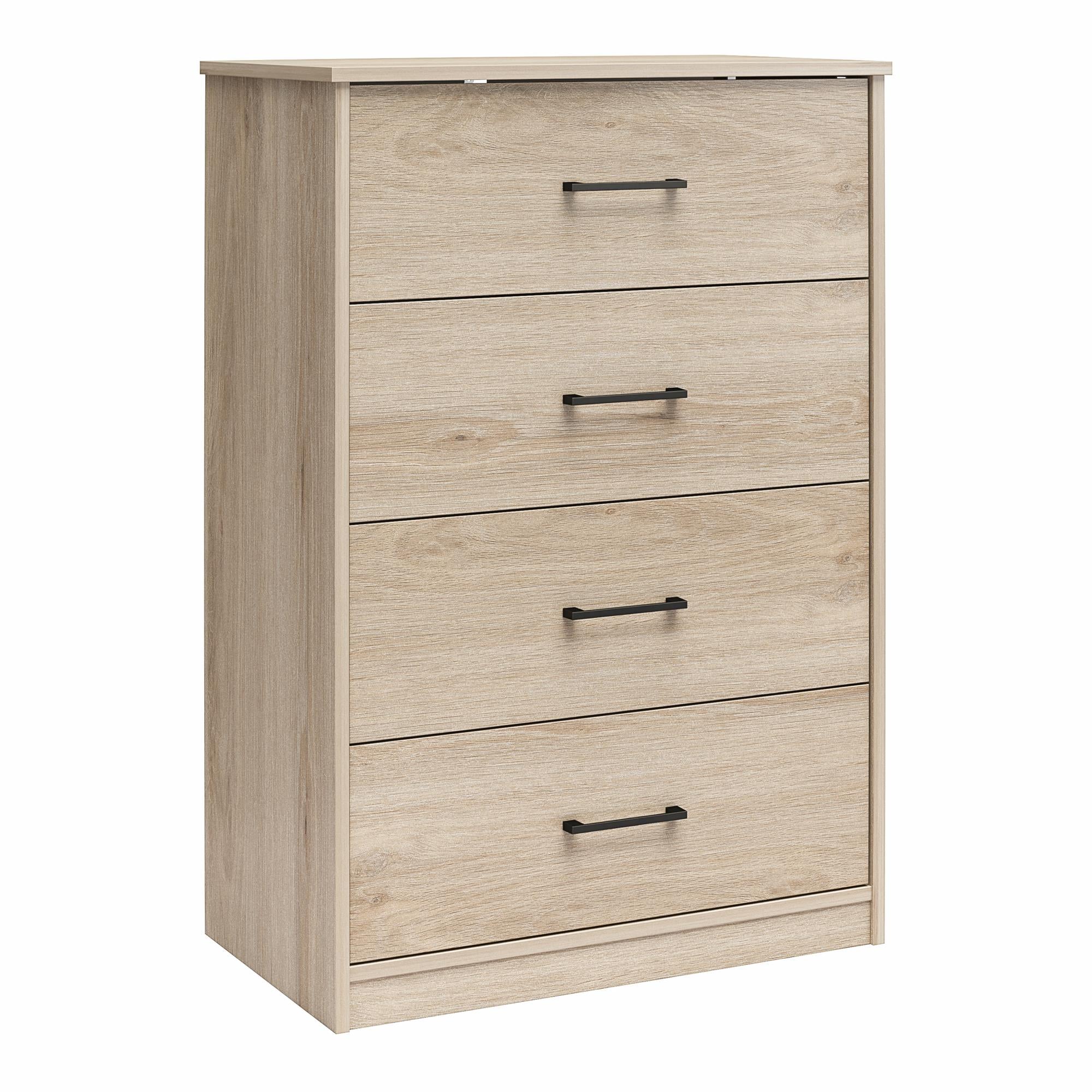 Ameriwood Home BrEZ Build Pearce 4 Drawer Dresser - Blonde Oak - 4 Drawer