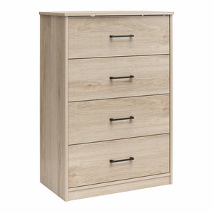 Ameriwood Home BrEZ Build Pearce 4 Drawer Dresser - Blonde Oak - 4 Drawer