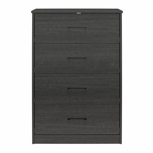 Ameriwood Home BrEZ Build Pearce 4 Drawer Dresser - Black Oak - 4 Drawer