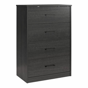 Ameriwood Home BrEZ Build Pearce 4 Drawer Dresser - Black Oak - 4 Drawer