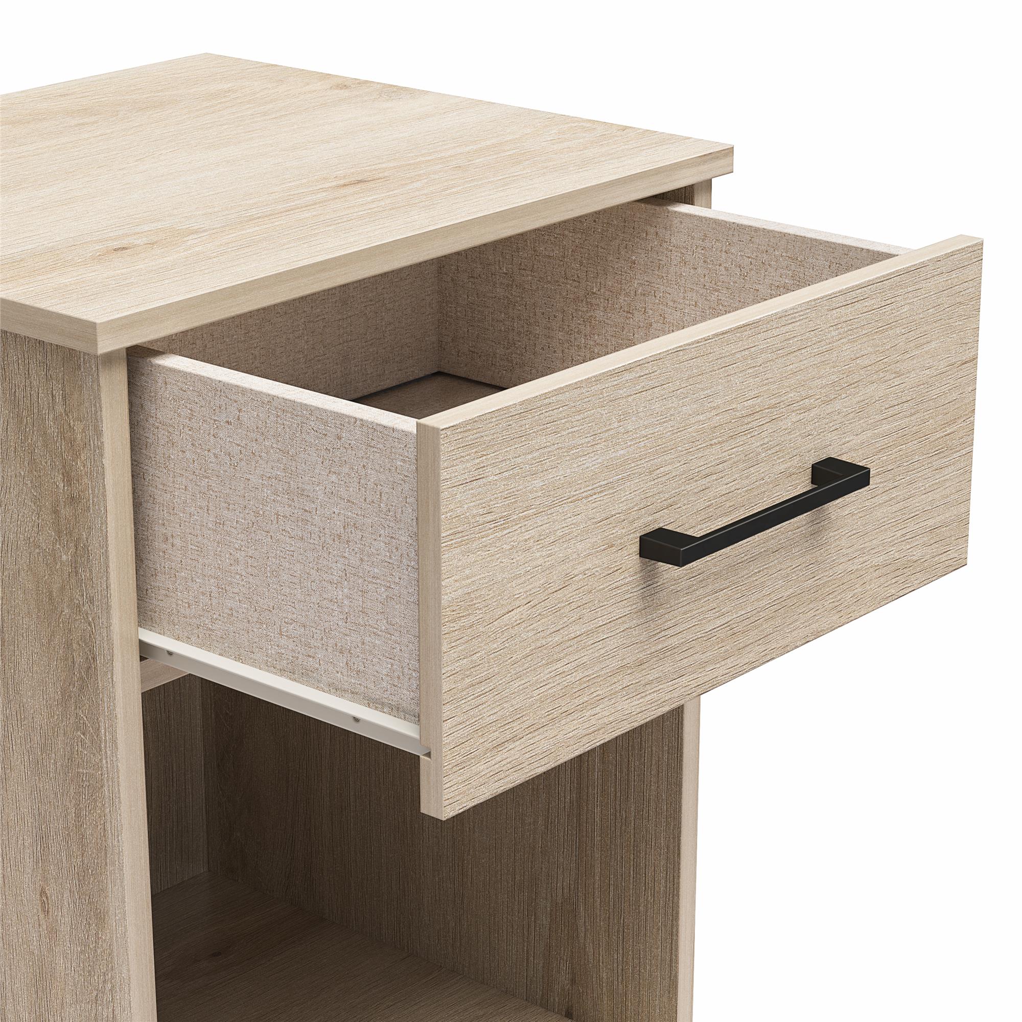 Ameriwood Home BrEZ Build Pearce Nightstand with Drawer - Blonde Oak