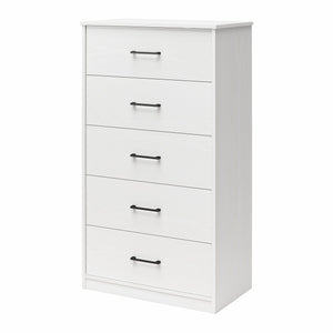 Ameriwood Home BrEZ Build Pearce Tall 5 Drawer Dresser - White - 5 Drawer