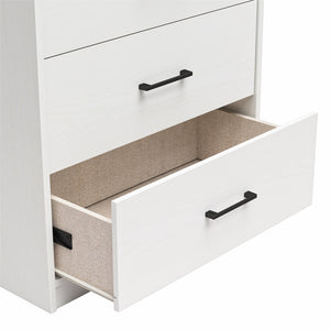 Ameriwood Home BrEZ Build Pearce Tall 5 Drawer Dresser - White - 5 Drawer