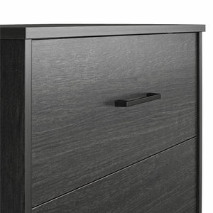 Ameriwood Home BrEZ Build Pearce Tall 5 Drawer Dresser - Black Oak - 5 Drawer