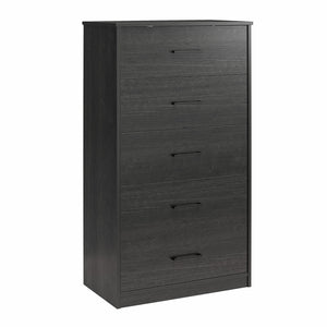 Ameriwood Home BrEZ Build Pearce Tall 5 Drawer Dresser - Black Oak - 5 Drawer