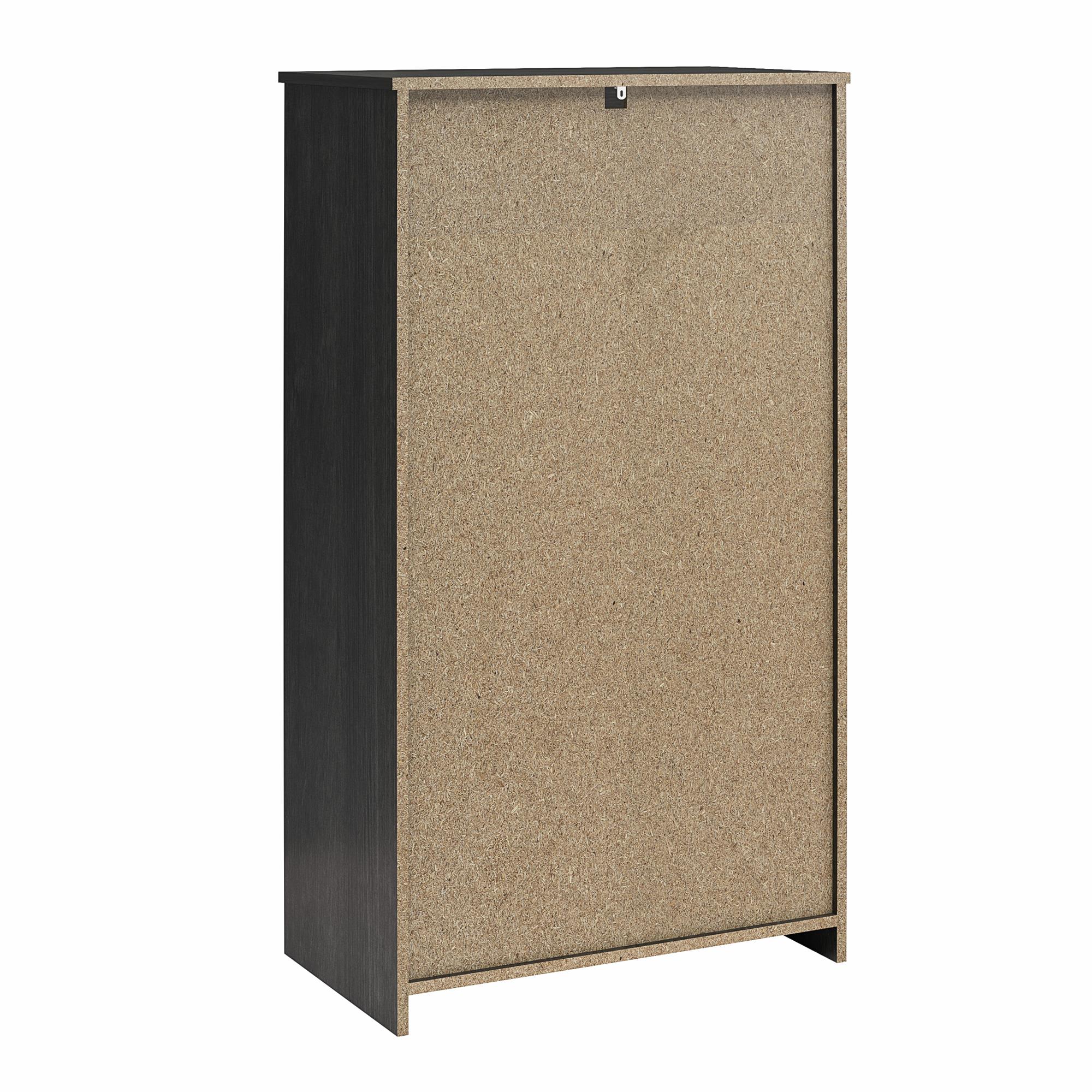 Ameriwood Home BrEZ Build Pearce Tall 5 Drawer Dresser - Black Oak - 5 Drawer
